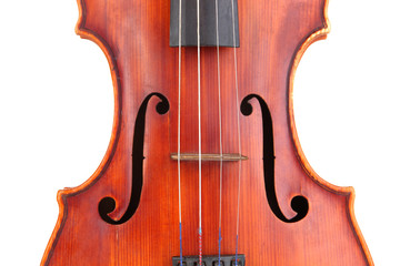 Classical violin isolated on white