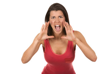 Fototapeta premium woman screaming