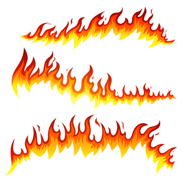 Vector Illustration of Fire Elements