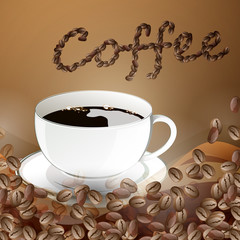 Vector Illustration of a Coffee Background