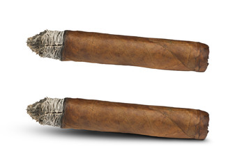 Studio shot cigar white isolated