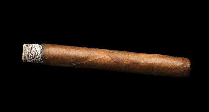 Studio Shot Cigar Black Isolated