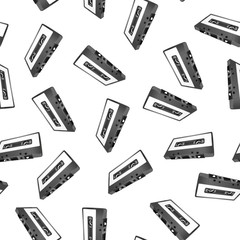 audiocassette seamless pattern