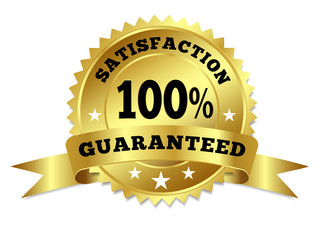 Gold Badge Satisfaction Guaranteed With Ribbon - 51610329