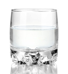 Small glass for drinks isolated on white