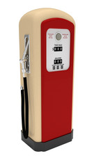 Retro gas station isolated