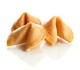 Fortune cookies, isolated on white