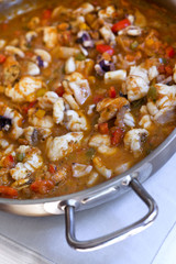 Bouillabaisse, poisson, sauce, tomate, lotte, encornet