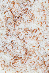 Fototapeta premium Brown Rice uncooked raw cereals, macro closeup