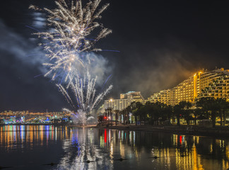 Festive fireworks in Eilat, Israel