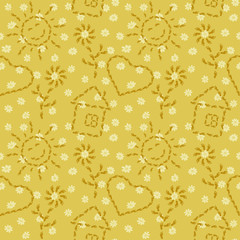 Seamless, pattern from footprints