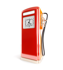 old gasoline filling 3d Illustrations on a white background
