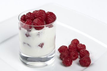 Joghurt mit Himbeeren - Himbeerjoghurt