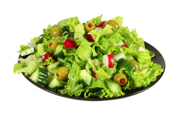 fresh lettuce spring salad