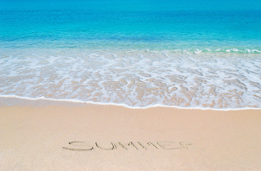 turquoise foreshore and summer writing