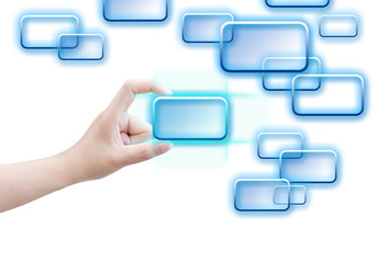 hand picking on a touch screen interface