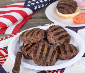 Grilled Independence Day Burgers