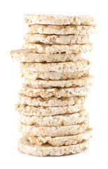 Corn crackers isolated on white background
