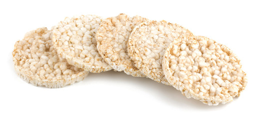 Corn crackers isolated on white background