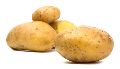 Potatoes isolated on white background