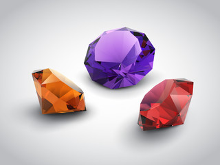 A beautiful gems (vector objects)
