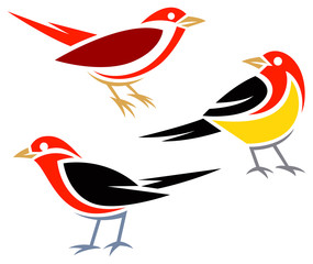 Stylized birds