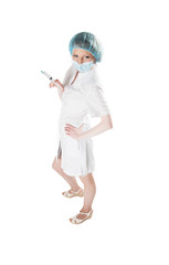 doctor holding a syringe