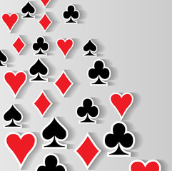 Playing cards symbol background
