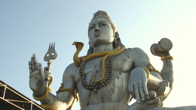 India Karnataka February 24, 2013. Statue of Lord Shiva