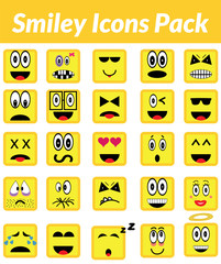 Smiley Icons Pack (Yellow)