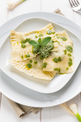 Ravioli with herbs