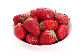 strawberry over white background
