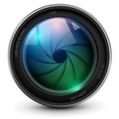 Camera photo lens with shutter.