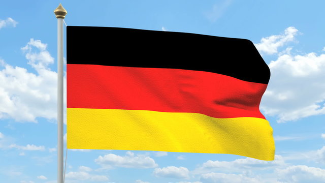 German flag waving