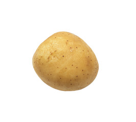 Fresh potatoes on a white background