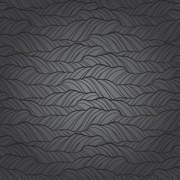 Seamless wave abstract hand drawn pattern.