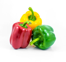 Fresh sweet pepper isolated on white background