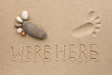 The inscription were here