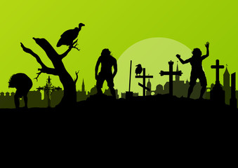 Naklejka na ściany i meble Halloween background vector for poster