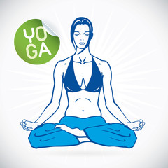 Yoga Fitness Model Illustration, Sign, Symbol
