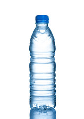 Small plastic water bottle