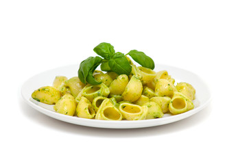 pasta with pesto sauce