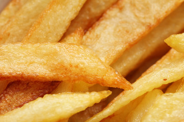 fried potato slices, potato chips