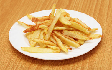 fried potato slices, potato chips