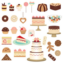 Colorful pastry collection