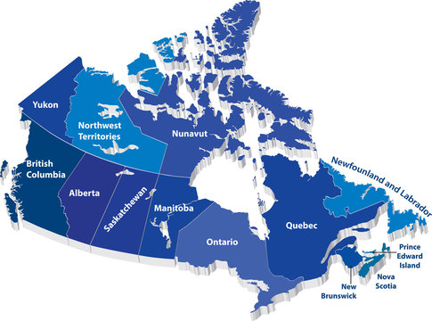 Vector map of Canada