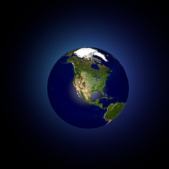 Fototapeta na wymiar Mondo terra globo America del Nord