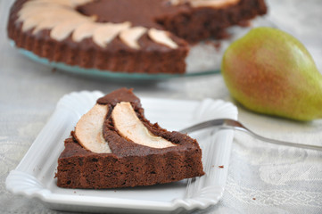 Schokoladen Birnen Tarte