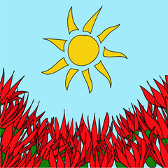 flowers stretch to the sun