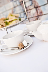 high tea with sandwiches